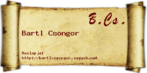 Bartl Csongor névjegykártya